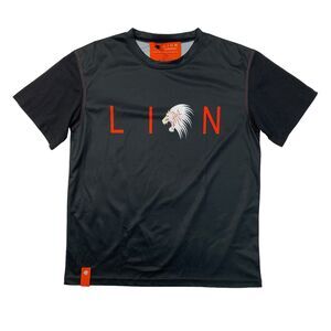 Lion Activewear T Shirt Mens L Large Black Short Sleeve Workout Training Tee